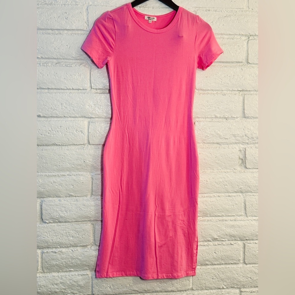 Heart Hips Pink Midi Dress